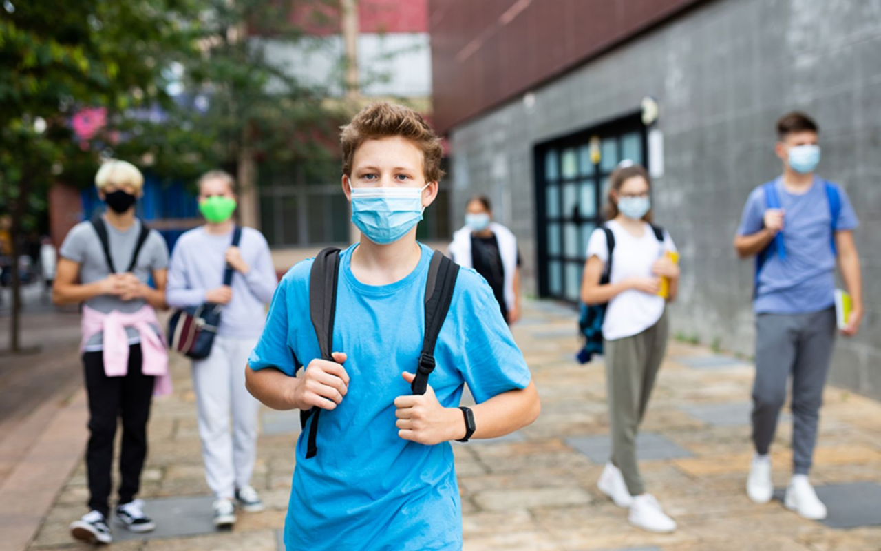 teenagers and their friends at school