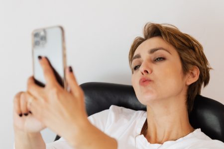 lady taking a selfie