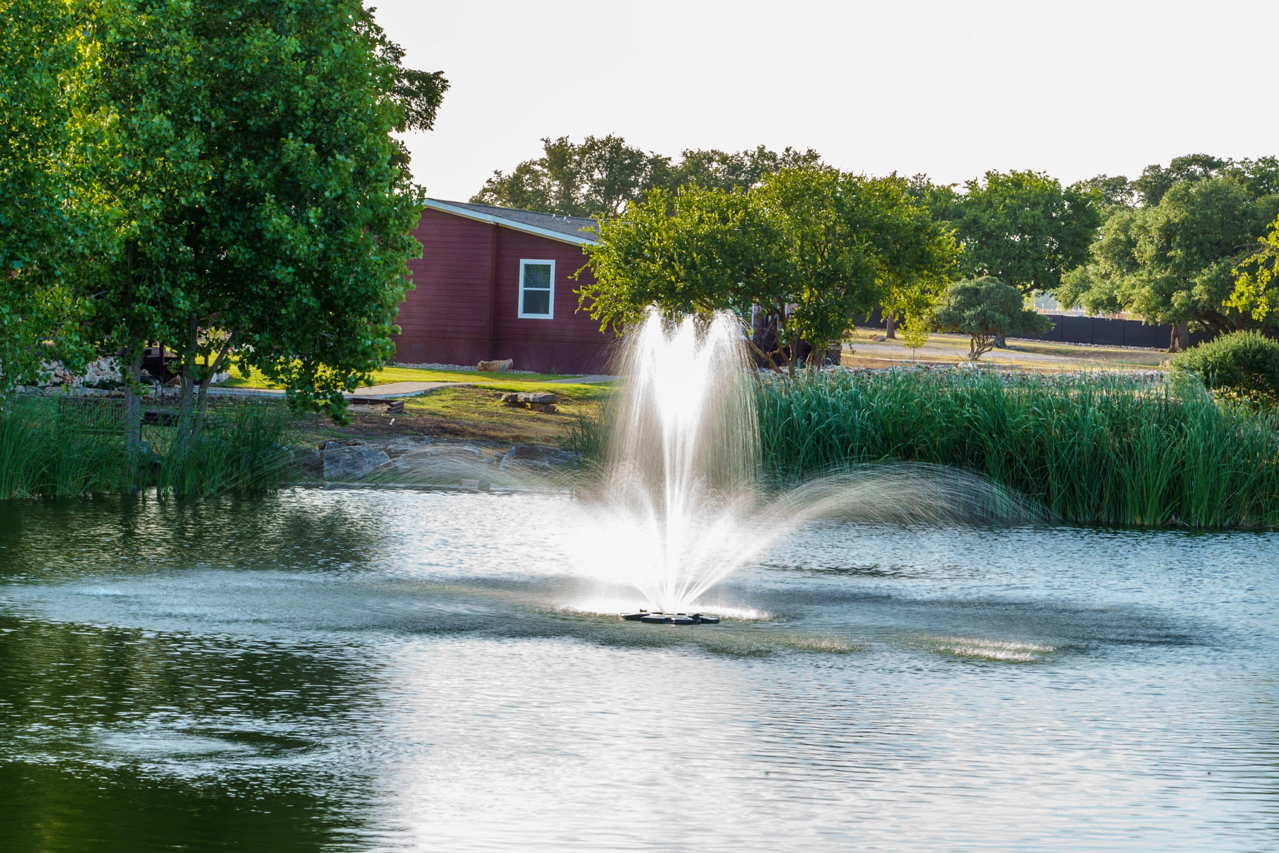 Primary Long-Term Addiction Treatment at the Ranch -- Pond and Fountain