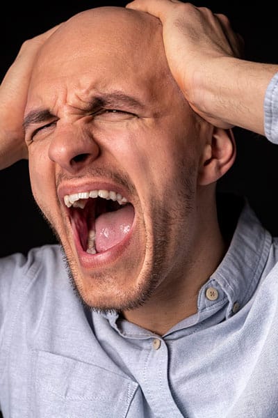 Man suffering from schizophrenia. Man suffering from schizophrenia.