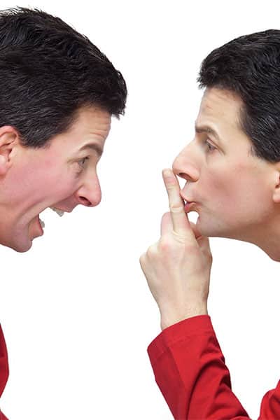 Adult man both angry and calm suffering from bipolar disorder. personality disorders, drug and alcohol treatment in Sugar Land